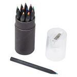 BLACKWOOD 12-PIECE COLORED PENCIL SET IN TUBE WITH SHARPENER