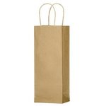 Blank Natural Kraft 1-Bottle Wine Bag - Natural Brown Kraft