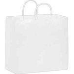 Blank White Kraft Carry-Out Bags - White