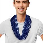 Blue 33" 12mm Bead Necklaces -  