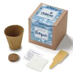 Blue Garden of Hope Seed Planter Kit in Kraft Box - Brown