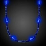 Blue LED Beaded Necklaces -  