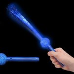 Blue LED Flashing Fiber Optic Light Up LED Glow Wand - Blue