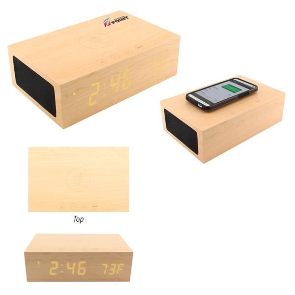Main Product Image for BlueSequoia Alarm Clock w/ Charger and Wireless Speaker