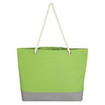 Boca Tote Bag With Rope Handles - Lime