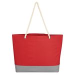 Boca Tote Bag With Rope Handles - Red
