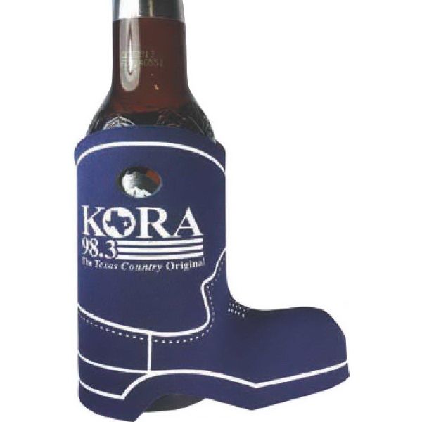 Main Product Image for Custom Printed Coolie Boot Shaped Bottle Holder