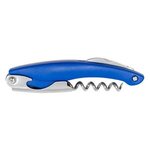 Bottle Opener, Corkscrew Opener with Knife - Blue