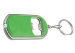 Bottle Opener Key Chain With LED Light - Lime
