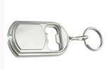 Bottle Opener Key Chain With LED Light - Matte Silver