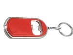 Bottle Opener Key Chain With LED Light - Red