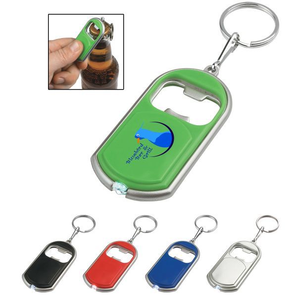Main Product Image for Custom Printed Bottle Opener Key Chain With LED Light