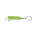 Bottle Opener/Phone Stand Key Chain - White with Lime