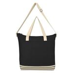 Bottom Line Cotton Tote Bag - Natural With Black