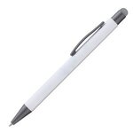 Bowie Softy w/Stylus - ColorJet - Full-Color Metal Pen - White