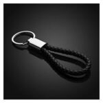 Braided Leatherette Key Chain -  
