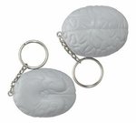 Brain Key Chain Stress Reliever - Grey