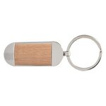 Brenham Woodtone Key Ring - Silver