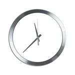 Bridge 14" Brushed Metal Analog Wall Clock with Glass Lens -  