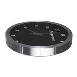 Bridge 14" Brushed Metal Analog Wall Clock with Glass Lens -  