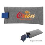 Brighton Heathered Eyeglass Pouch - Gray With Royal Blue