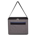 Brighton Heathered Kooler Bag - Gray With Royal Blue