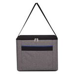 Brighton Heathered Kooler Bag - Gray With Royal Blue