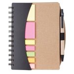 Broome Mini Journal with Pen, Flags & Sticky Notes - Black