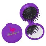 Brush And Mirror Compact - Purple