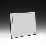 Brushed Aluminum Plaque - 8" x 10" x 1" - Laser - Clear-aluminum-black