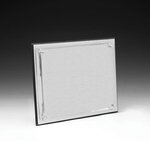 Brushed Aluminum Plaque - 8" x 10" x 1" - Screen Imprint - Clear-aluminum-black