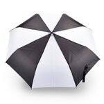Budget Folding Umbrella 42 Inch -   Black-White