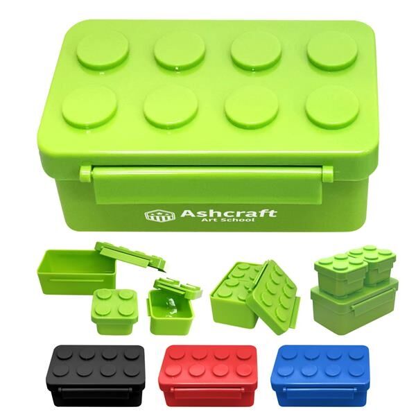 Main Product Image for Advertising Building Blocks Stackable Lunch Containers