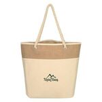 Burlap Rope Tote Bag -  