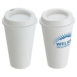 Café 17 oz Sustainable To-Go Cup - Medium White