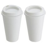 Cafe 17 oz Sustainable To-Go Cup - White/White
