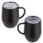 Calibre 12 oz Vacuum Insulated Ceramic Inside-Coated Coffee - Dark Black