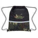 Camo Accent Drawstring Sports Pack -  