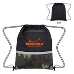 Camo Accent Drawstring Sports Pack -  