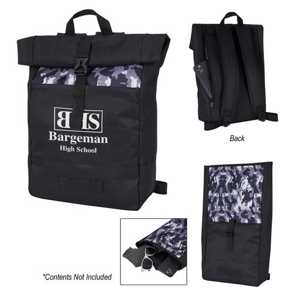 Main Product Image for Camo Roll-Top Backpack