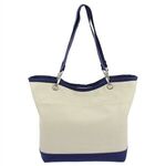 Canvas Mini Boat Tote Cooler - Navy Blue