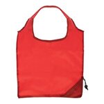 Capri - Foldaway Shopping Tote Bag - 210D Polyester - Red