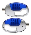 Carabiner Screwdriver With Flashlight - Blue/Silver