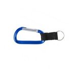 Carabiner with Strap and Split Ring - Blue