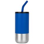 Cardiff 18oz. Double Wall Stainless Steel Mug w/Straw