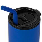 Cardiff 18oz. Double Wall Stainless Steel Mug w/Straw