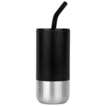 Cardiff 18oz. Double Wall Stainless Steel Mug w/Straw