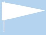 Cardstock Sport Pennant - White