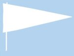 Cardstock Sport Pennant - White