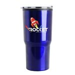 Carova - 18 oz. Stainless Steel Shell Auto Tumbler Digital - Blue